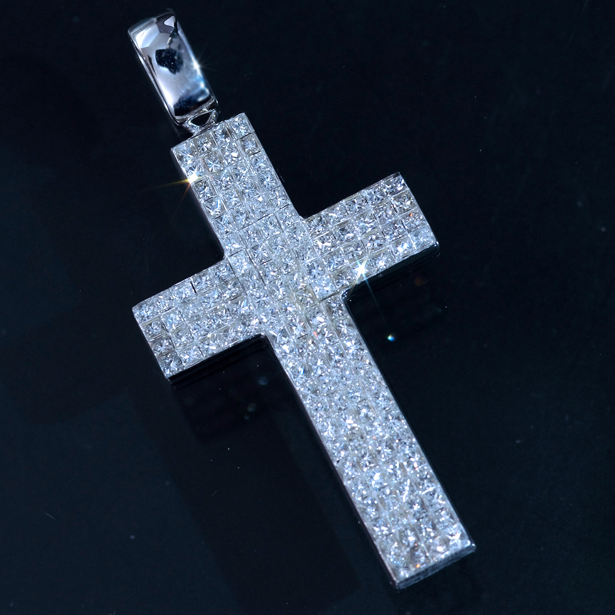 本物保証! F0473【CROSS】 天然絶品ダイヤモンド２．００ct 最高級18金