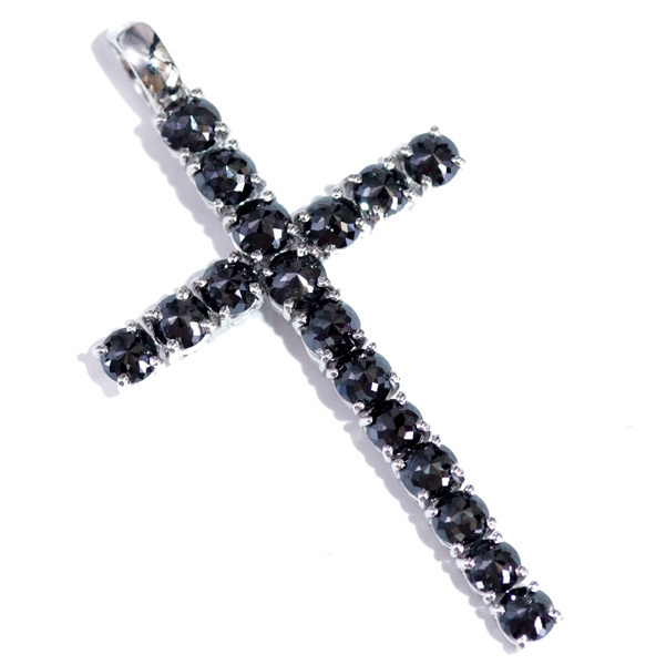 円高還元 *N105【CROSS】ブラックダイヤモンド４．２６ct 最高級18金WG