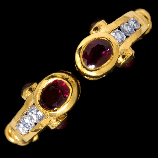 限定特価】 絶品Diamond 78862-233【Candame】Ruby 18K 5.8g New SPAIN