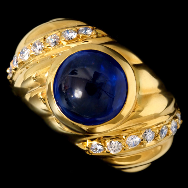 78862-216【Candame】Sapphire 絶品Diamond 18K Ring SPAIN New