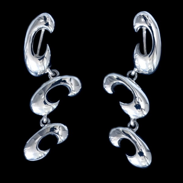 逆輸入 Jewelry *S2169【quique】Art SLVイヤリング New SPAIN