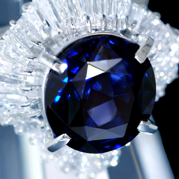 新品本物 B9455 最高級Pｔ900無垢リング 天然絶品ダイヤモンド１．８１ct 逸品サファイア６．１４ct サファイア