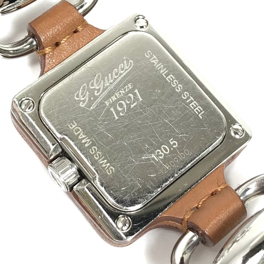 グッチ 腕時計 ヴィンテージ 1921 スクエアー ブラウン×シルバー 時計