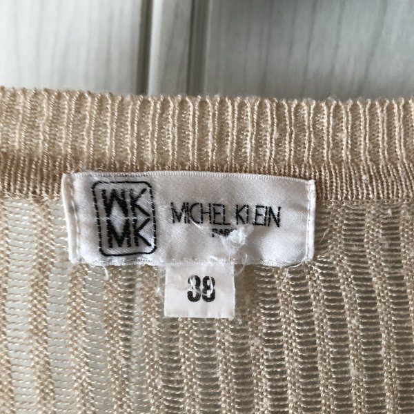 * Michel Klein / beige. cardigan / made in Japan *hns