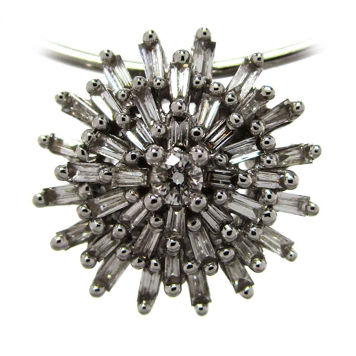 ーです 輝き抜群!Pt900 ダイヤ 0.70ct クロス トップ M024の通販 by