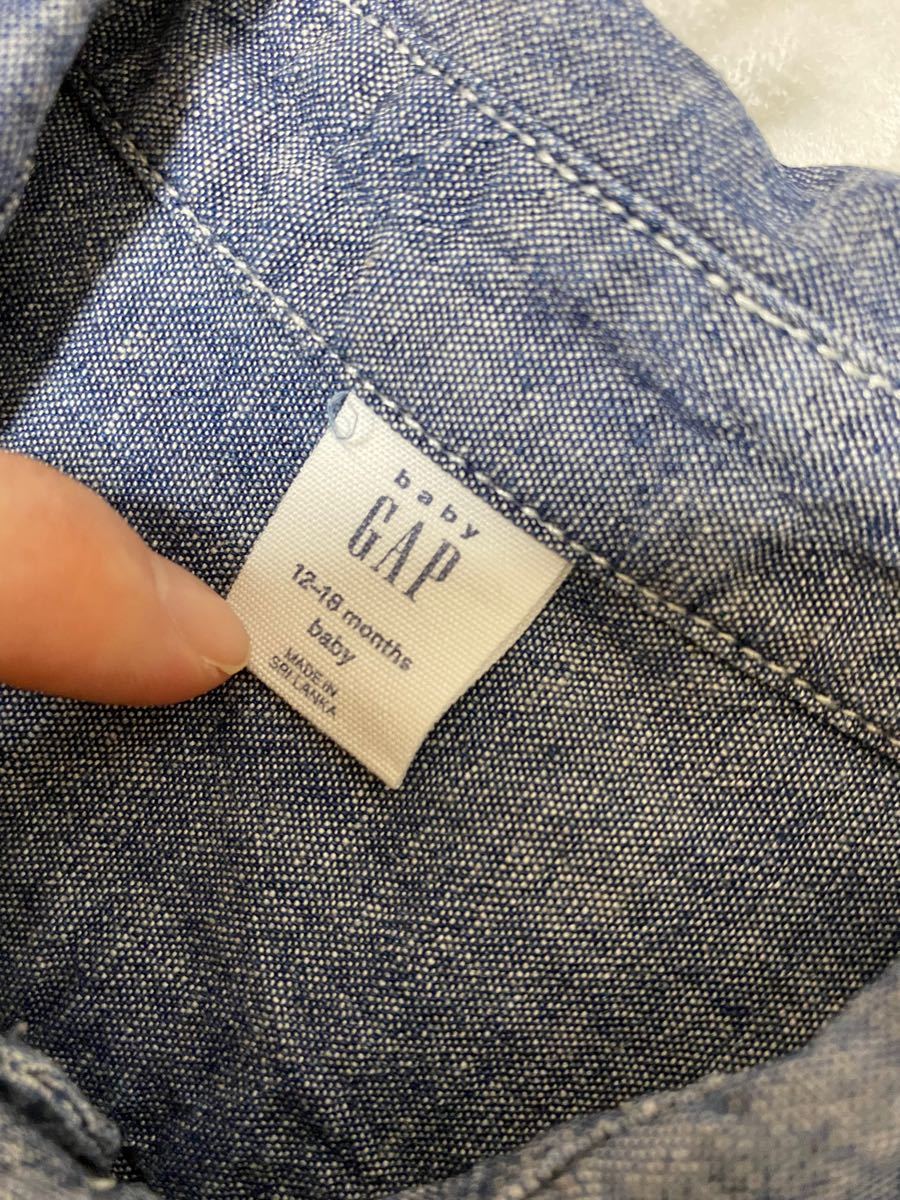 Gap デニム　ロンパース　12-18months ベビー 80センチ　半袖　子ども服