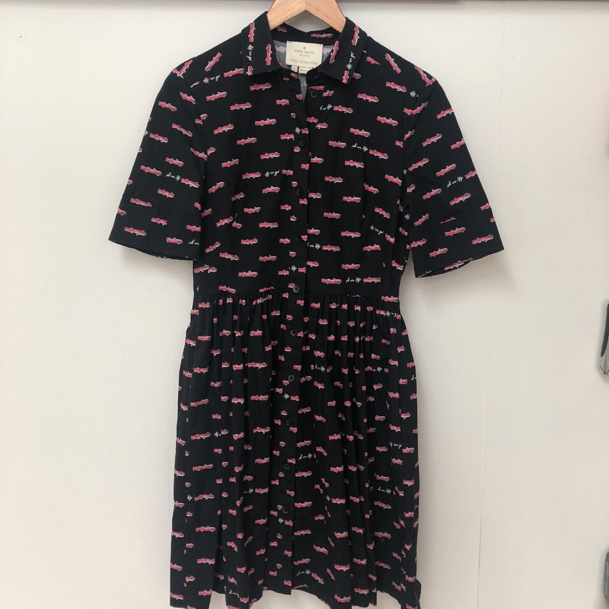 kate spade NEW YORK 車柄 総柄 シャツワンピース 2 ccorca.org