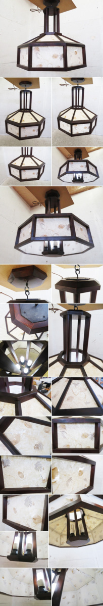 □G896□絶版希少品□松本民芸家具□天井照明/ペンダントランプ□民芸