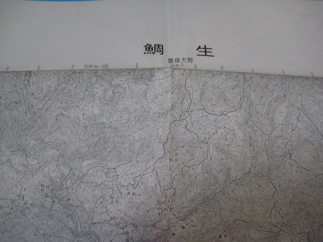 XX1056昭和48年2万5千分1地図　鯛生　福岡県・大分県・熊本県　国土地理院_画像1