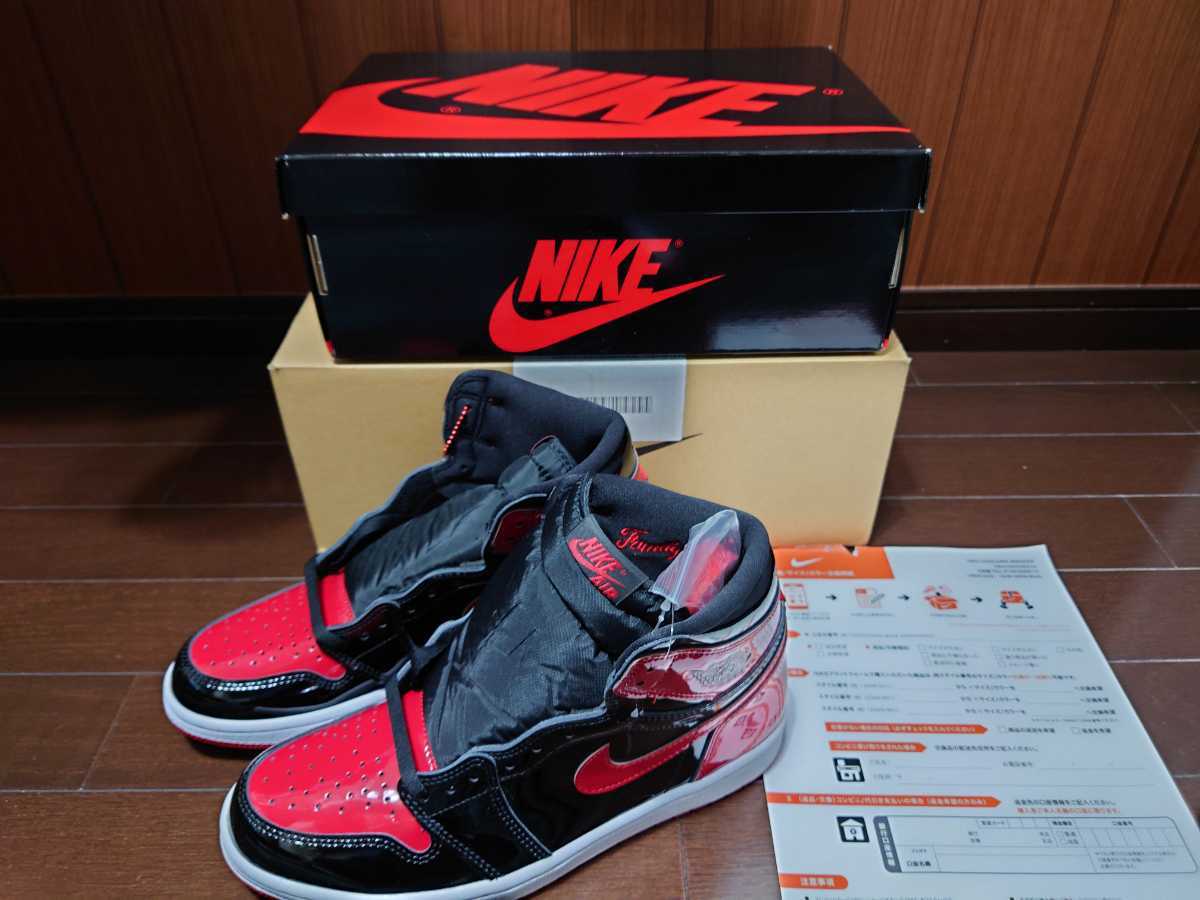 国内正規品 新品未使用 SNKRS当選 Nike Air Jordan 1 High OG Patent