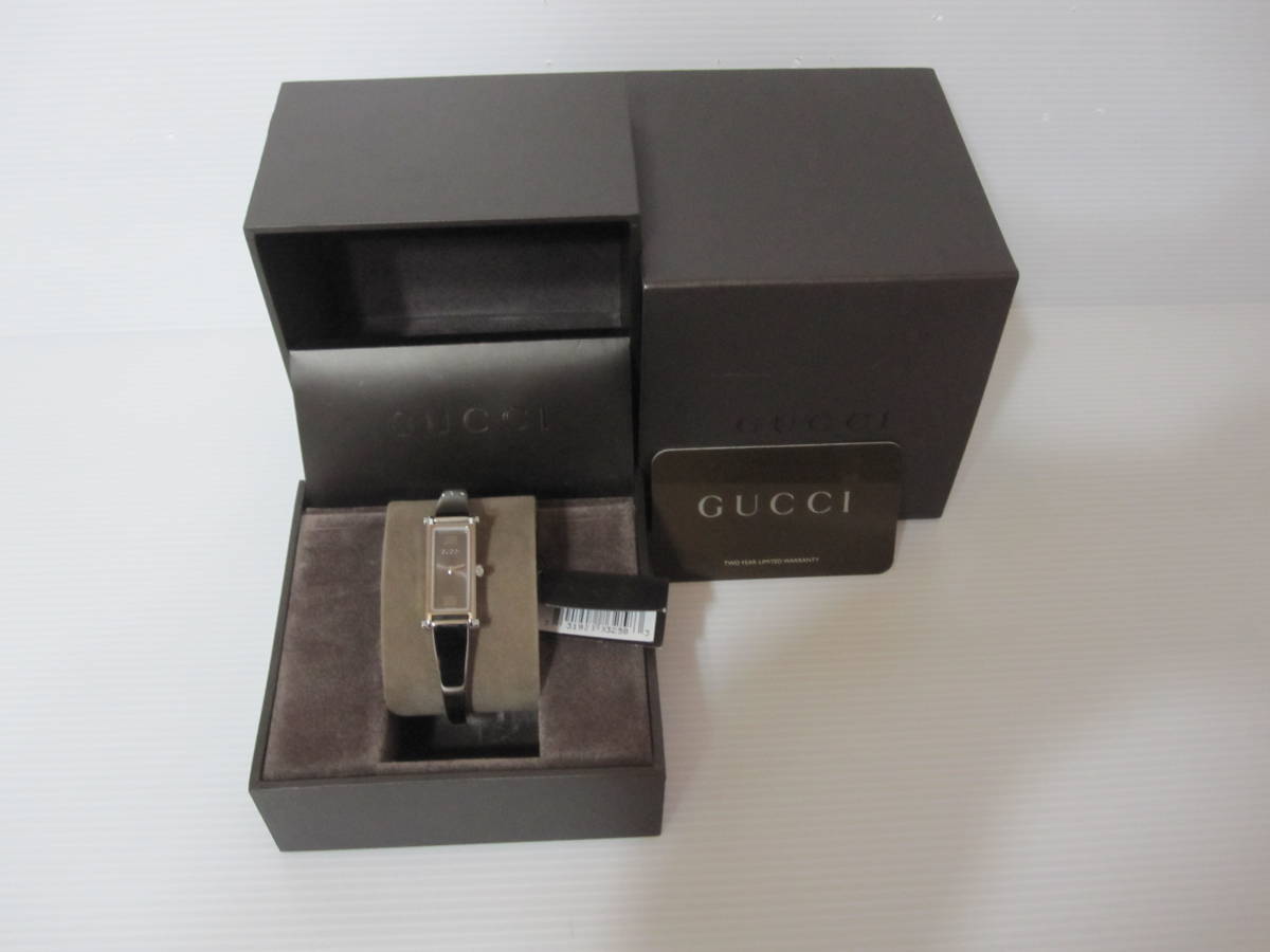 GUCCI*グッチ レディース腕時計 1500L スクエア 文字盤グレー ケース