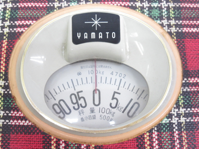 *YC4966 YAMATO scales check pattern analogue hell s meter health appliances Yamato Showa Retro free shipping *