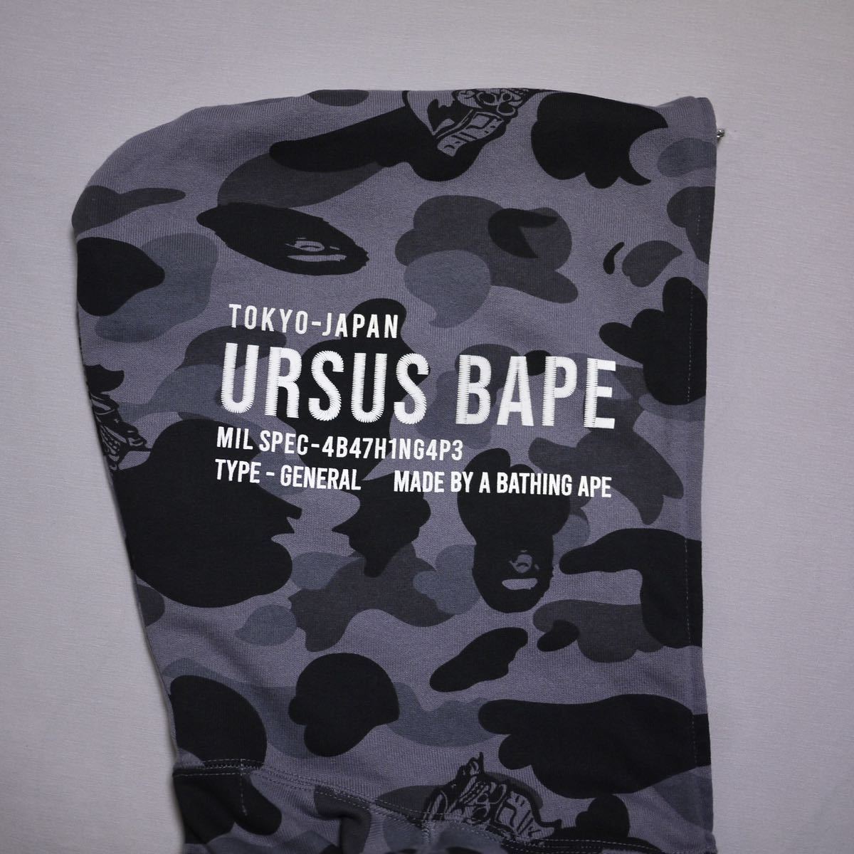 美品 A BATHING APE URSUS BAPE 1st CAMO FULL ZIP HOODIE Size M アベイシンクエイプ アーサス カモ 迷彩 パーカー SHARK シャーク ベイプ_画像4