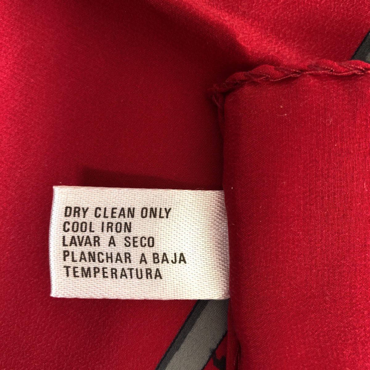 リントrinto イタリア製スカーフ　赤　シルク100% 千鳥格子　ゴルフクラブ