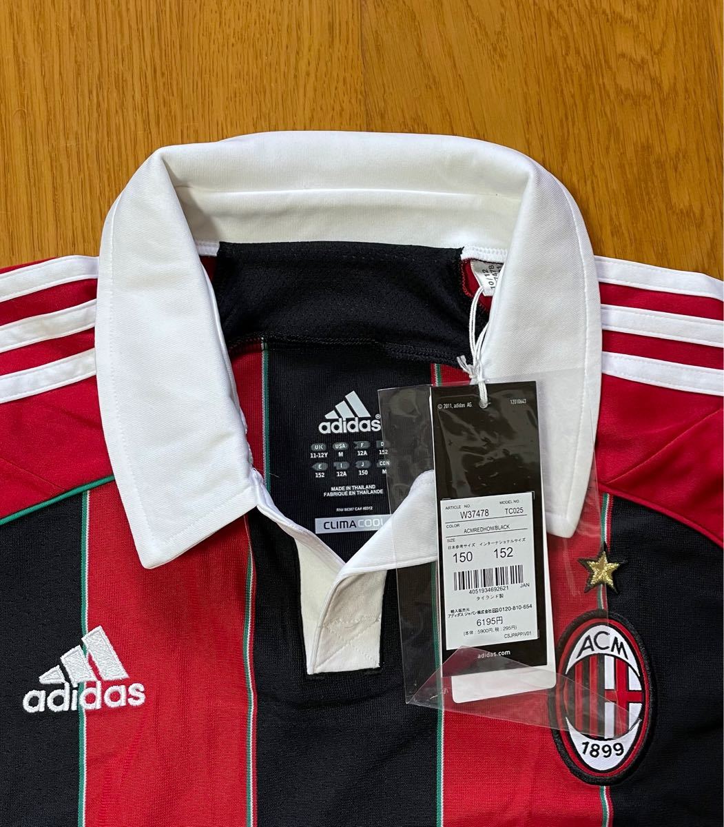 アディダス adidas ACミラン ホーム レプリカ ユニフォーム 半袖 ジュニアサッカー サイズ150 未使用 タグ付き|PayPayフリマ
