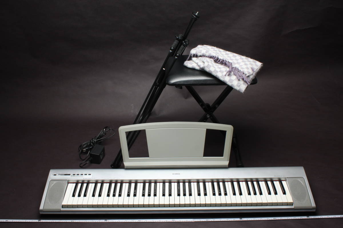 4998 動作確認済 ACアダプター付 ヤマハ 電子ピアノ NP-30 台 譜面 折