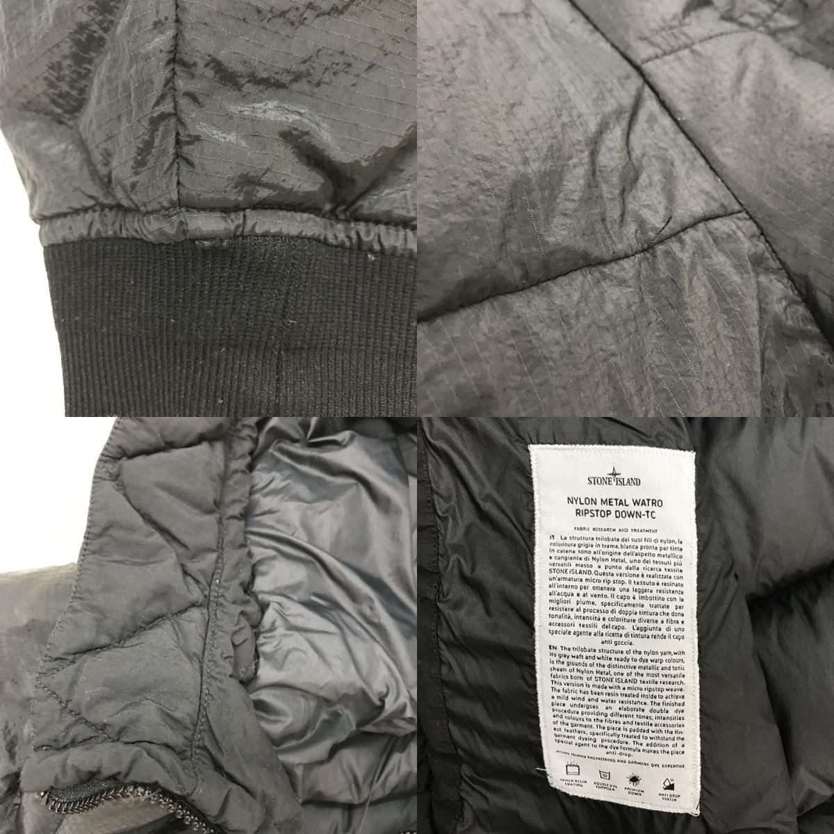ストーンアイランド フーデッド ダウンジャケット ブルゾン ナイロンメタル 711540532 メンズ アウター rib【中古】_画像8