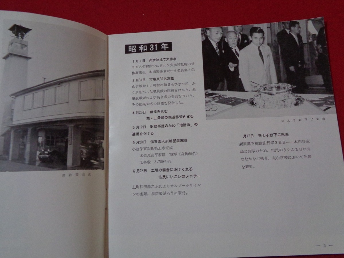 ｍ■□　市政10年の歩み　第1集　1954～1963　昭和39年燕市役所総務課発行　　新潟県　　/I26_画像3