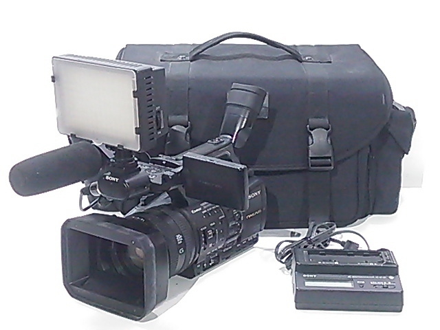 【1円スタート！】SONY ソニー NXCAM カムコーダー HXR-NX5J 業務用 デジタル ビデオカメラ LEDビデオライト付 動作良好 A1577 プロ用、業務用