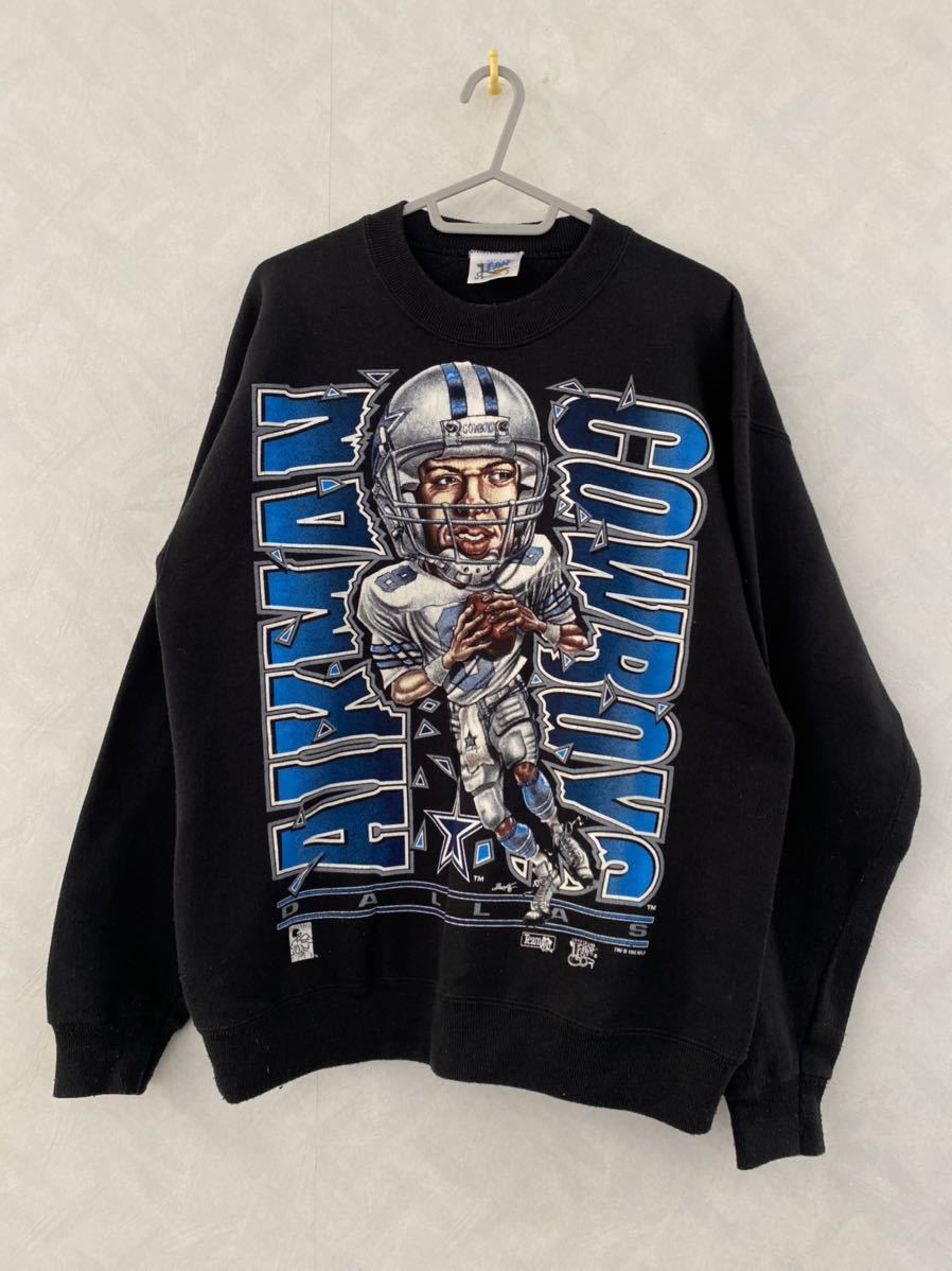 Dallas Cowboys тренировочный M 1993 Troy Aikmandalas*kau boys Toro i*ei медведь nMADE IN U.S.A. NFL OFFICIAL FAN Vintage 