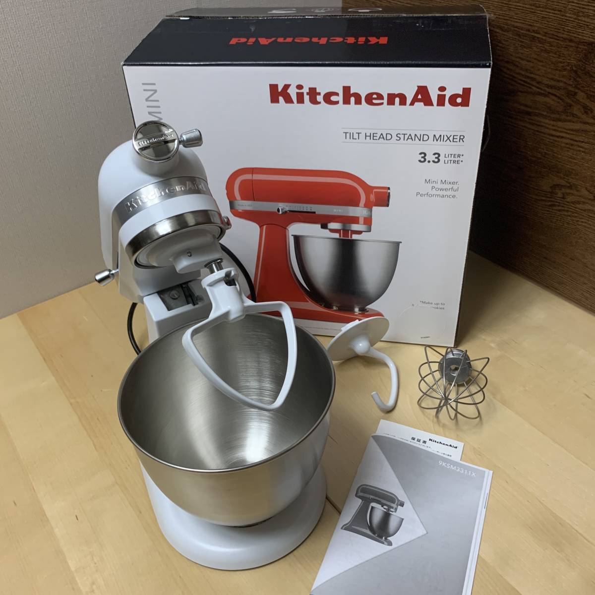 一度だけ使用品【キッチンエイド ミニスタンドミキサー 9KSM3311XFW