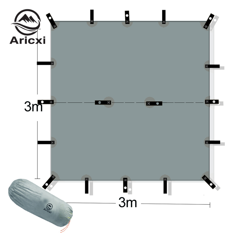 ARICXI 15Dシリコーンコーティングされたナイロン超軽量タープ屋外の日よけタープ軽量ポータブルキャンプシェルターサンシェードテントター