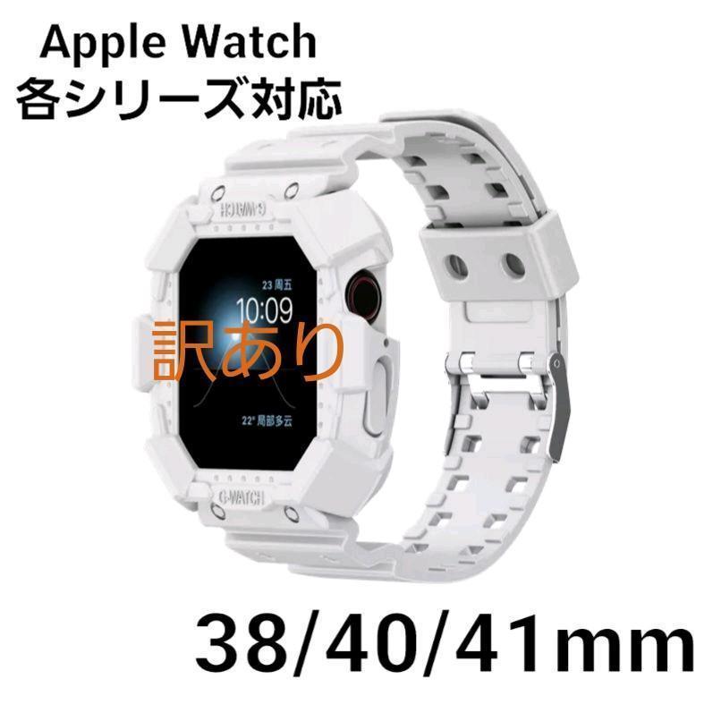 Apple Watch ベルト 38 40 41mm 白 ミリタリー バンド