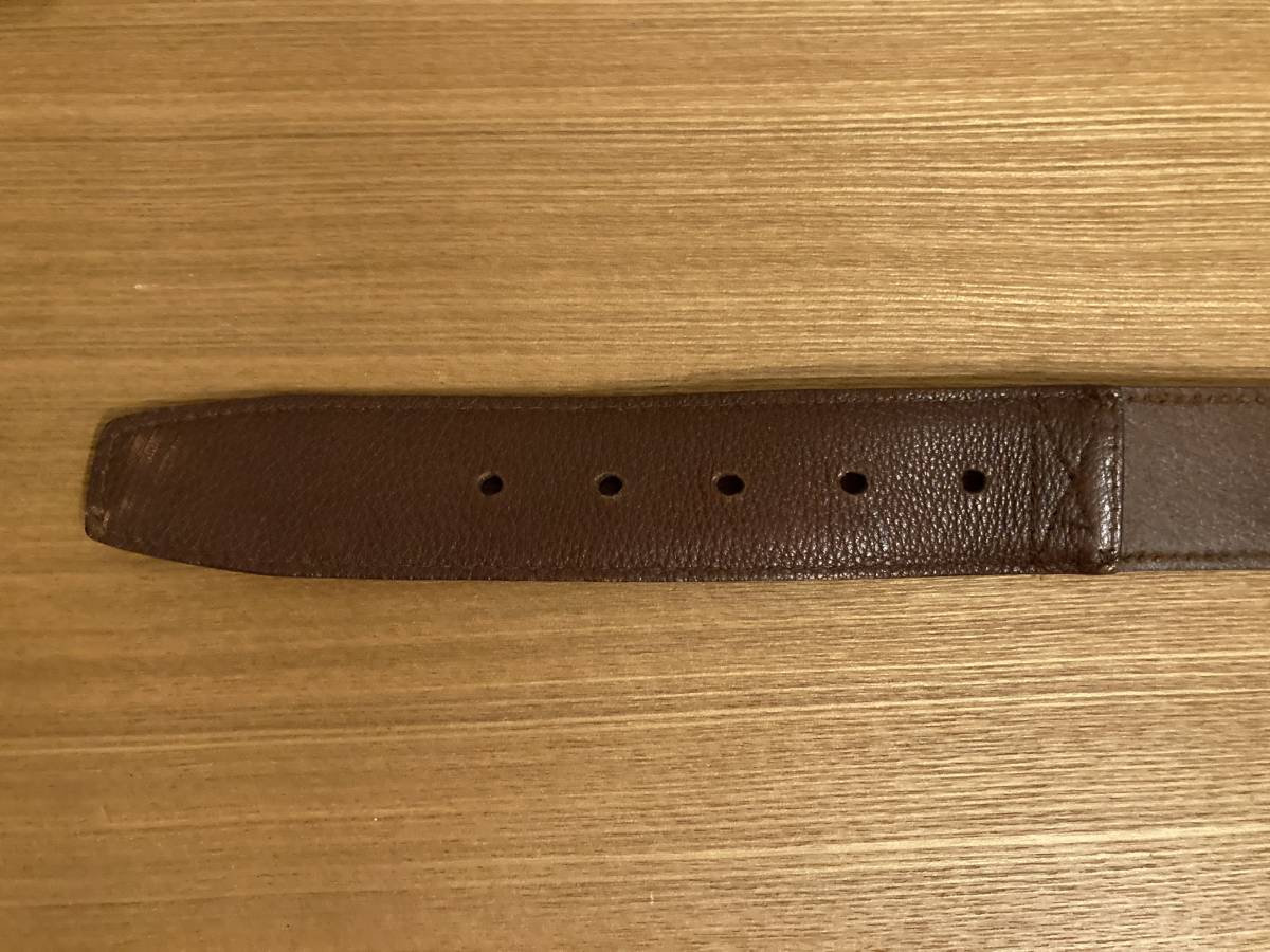 Carhartt A159 Leather and Web Belt BROWN 32 USED カーハート レザー アンド ウェブ ベルト _画像6