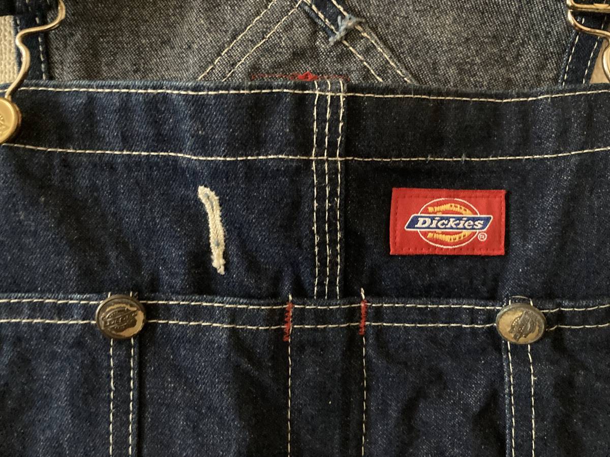 Dickies 83294NB Indigo Bib Overalls 32×30 USED ディッキーズ オーバーオール Indigo Blue インディゴブルー MADE IN MEXICO メキシコ製_画像5