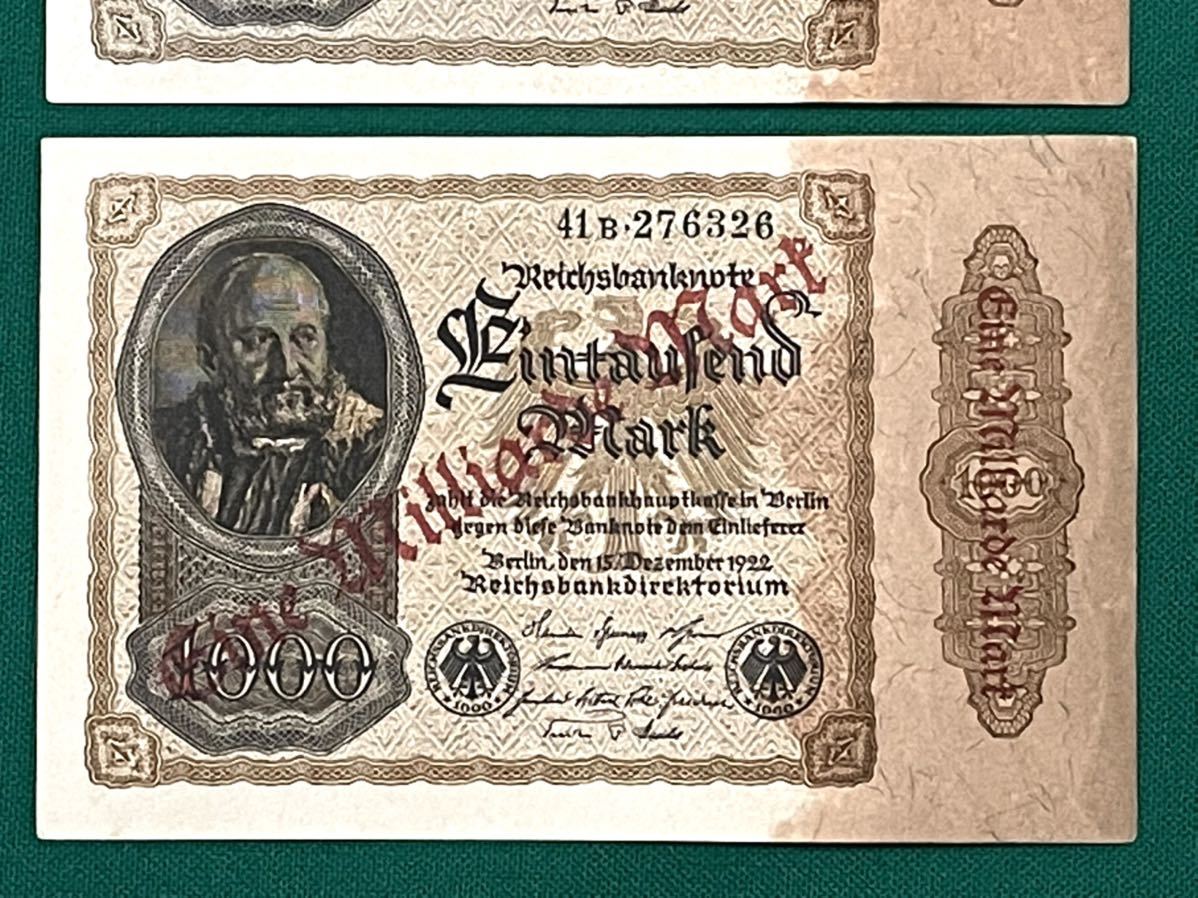 ドイツ 1000マルク 1922年 Yahoo!オークション - 旧紙幣 ドイツ旧紙幣 1000マルク 1922年