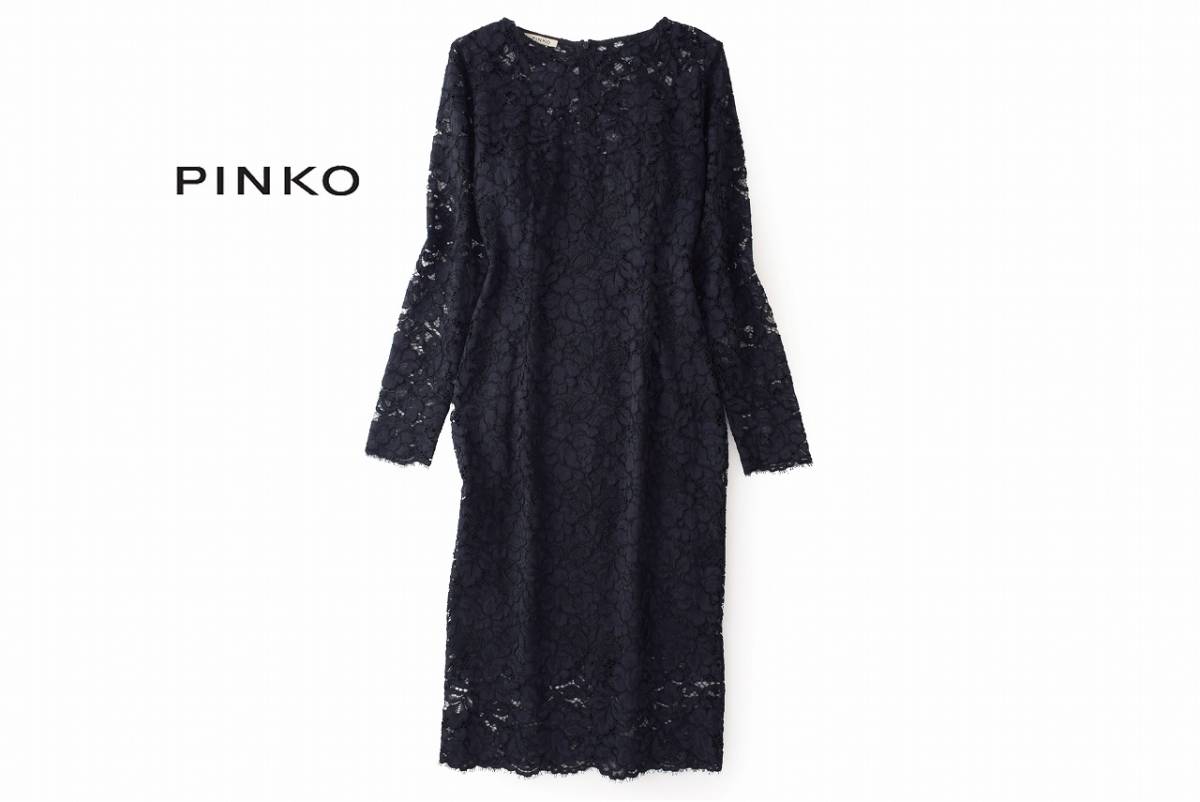 美品☆PINKOピンコ8.7万☆US8size/13号☆ワンピース黒C152