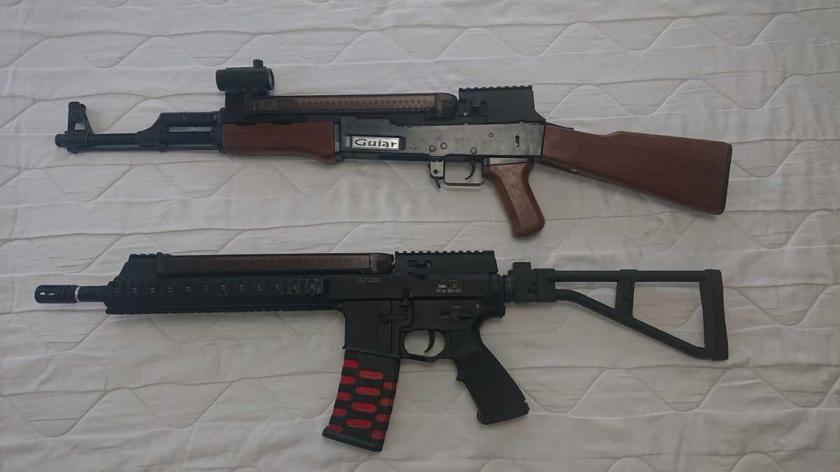 ATHENA製 AK-57コンバージョンキット Ver.2 P90マグを使うAK ガンスミスコンテスト ノミネート作品 検索ワード:AK47 P90 AR57 Five-seveN 12
