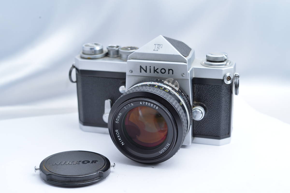 #8800 NIKON F アイレベル NIKKOR 50mm F1.4 ai ニコン 一眼レフフィルムカメラ レンズ付き_画像1