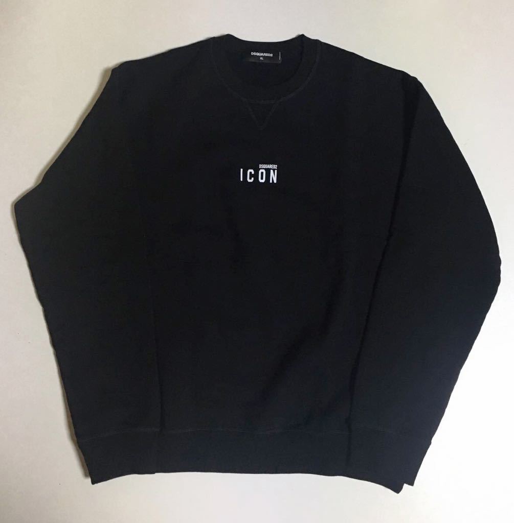 DSQUARED2 Icon Mini Logo Sweat XL 新品 ブラック ディースクエアード