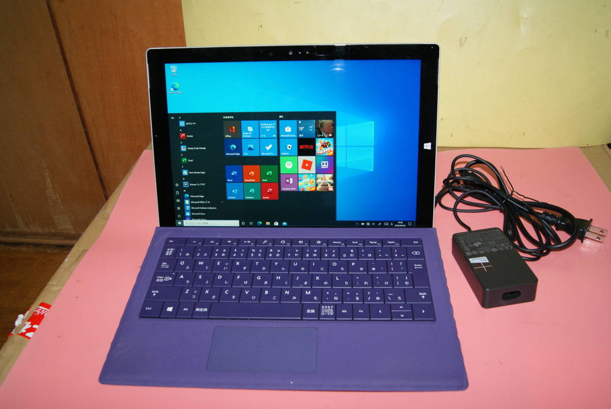 Microsoft Surface Pro3 Core i7-4650U 8GB SSD 256GB Windows10 office type cover equipped 