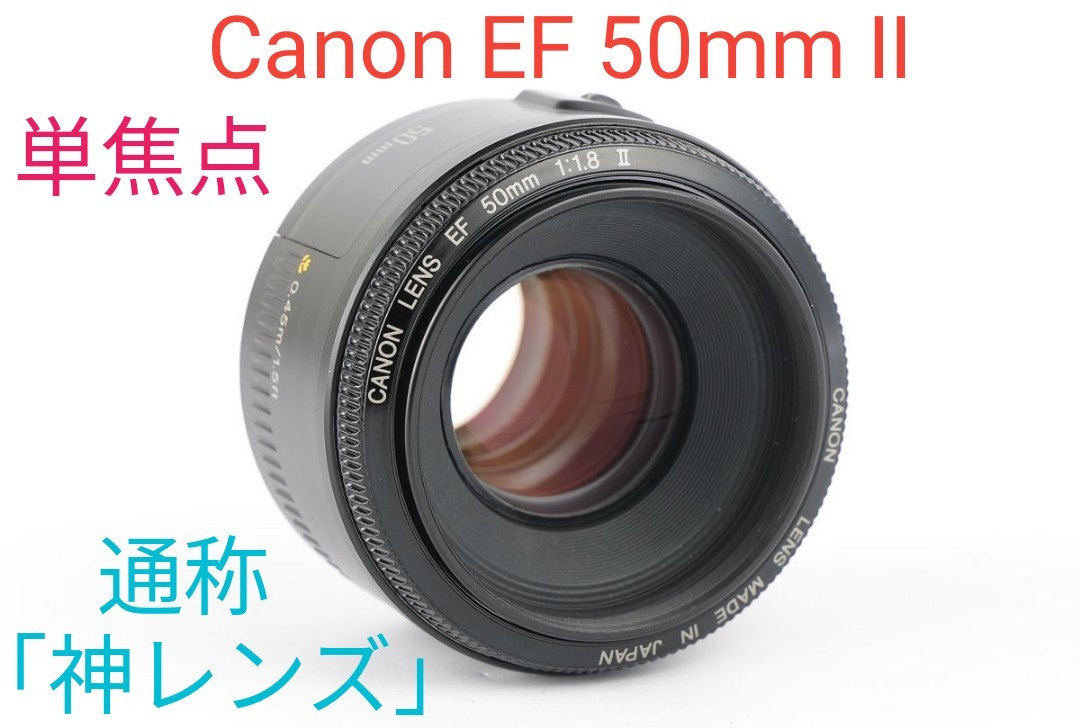 送料無料【神レンズ】単焦点レンズ Canon EF 50mm Ⅱ