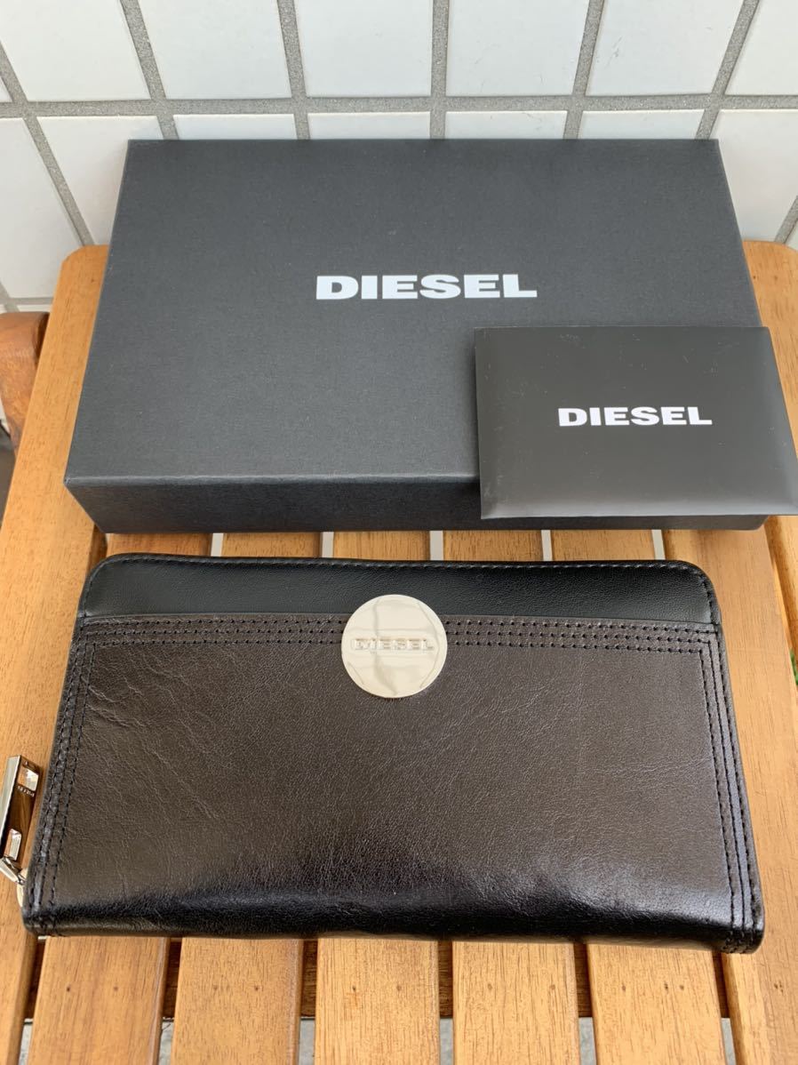 新品 ディーゼル レザー DIESEL 長財布 ラウンドファスナー長財布