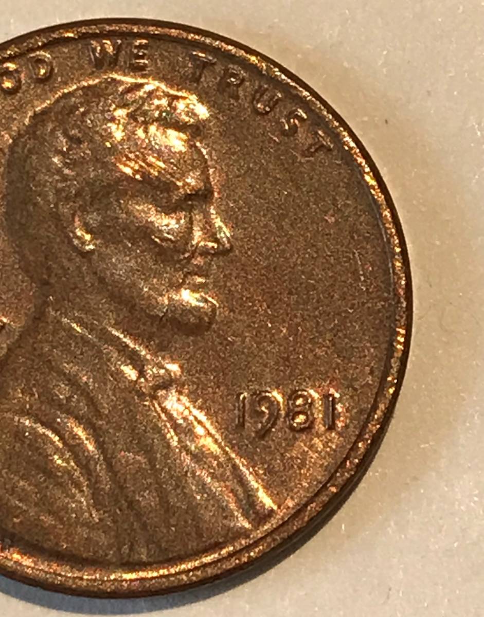 ★アメリカ・コイン 1981年・1セント銅貨★（ペニー）_画像2