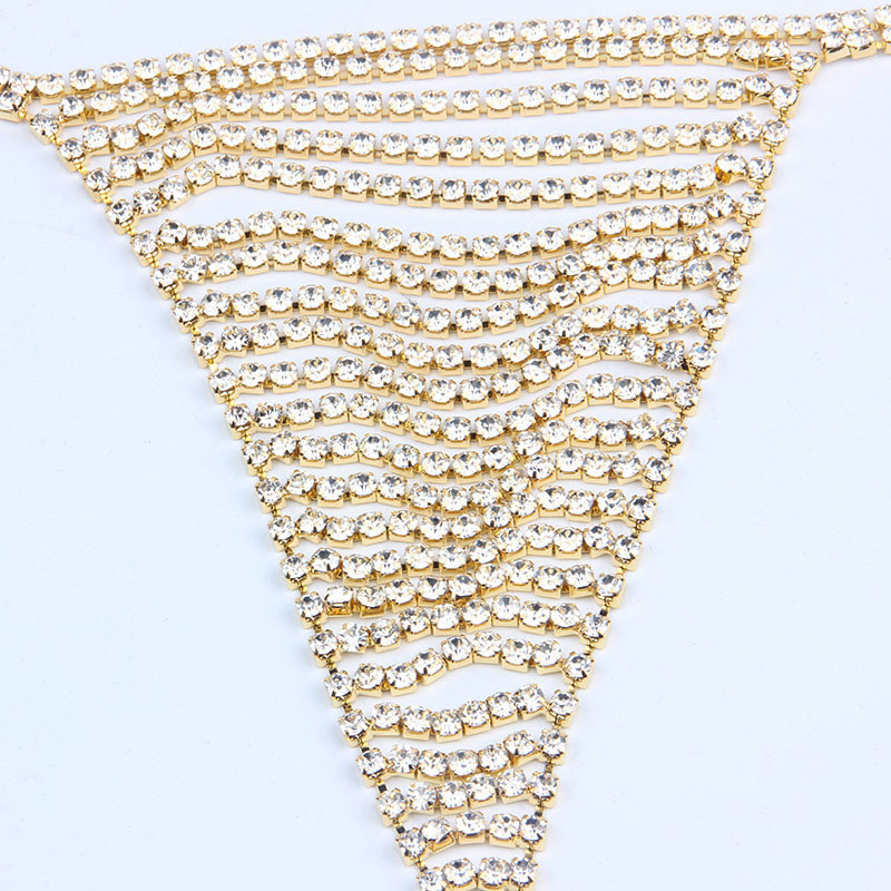 OO28X( gold color ) top and bottom set body chain jewelry rhinestone tassel fringe costume Club party ..sexy