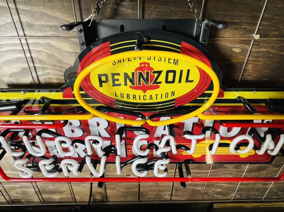 PENNZOIL オイル ネオン サイン 看板 ハーレー 世田谷ベース PENNZOIL オイル ネオン サイン 看板 ハーレー 世田谷ベース
