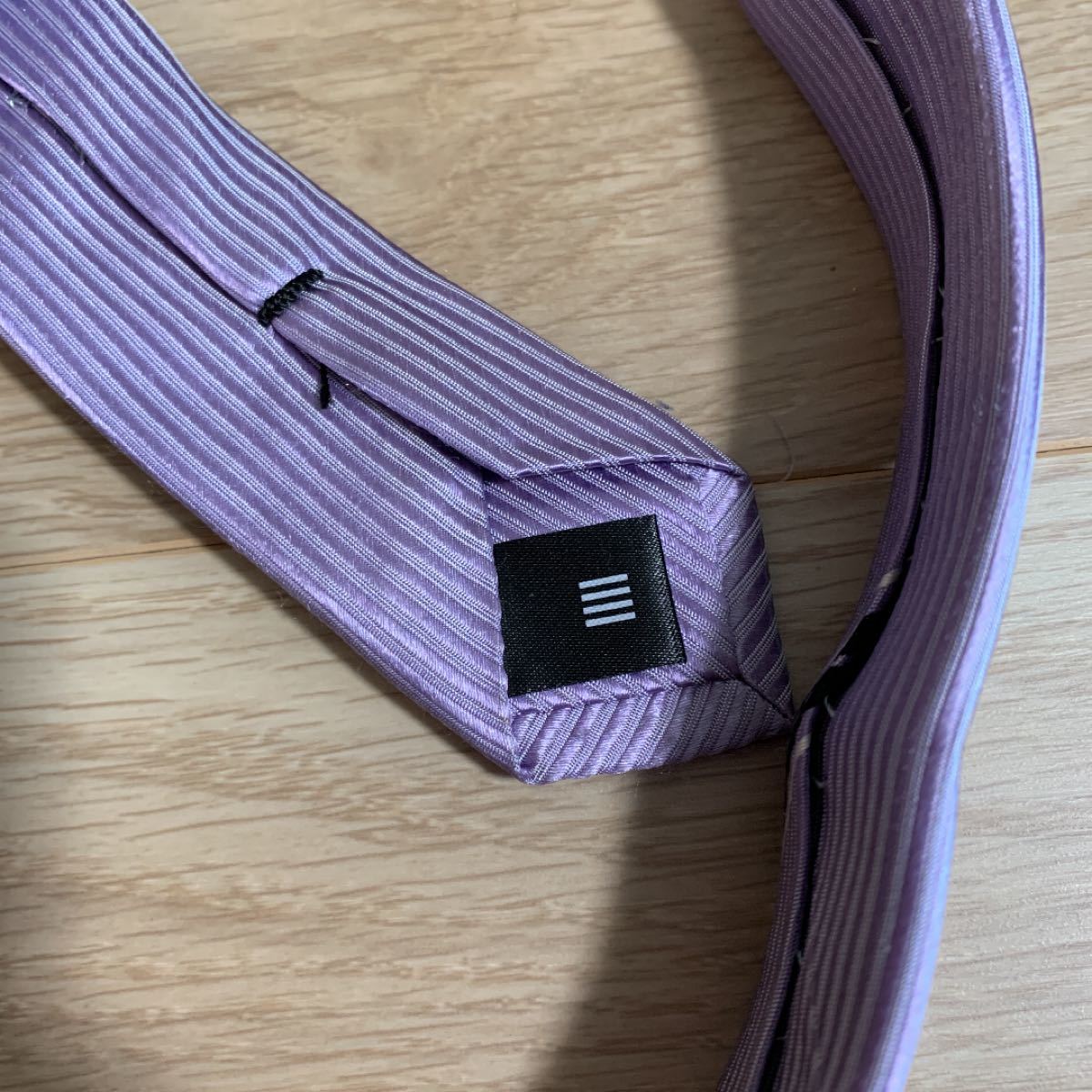 値下げ不可　美品　ザ スーツカンパニー　ネクタイ　ストライプ　紫　シルク100