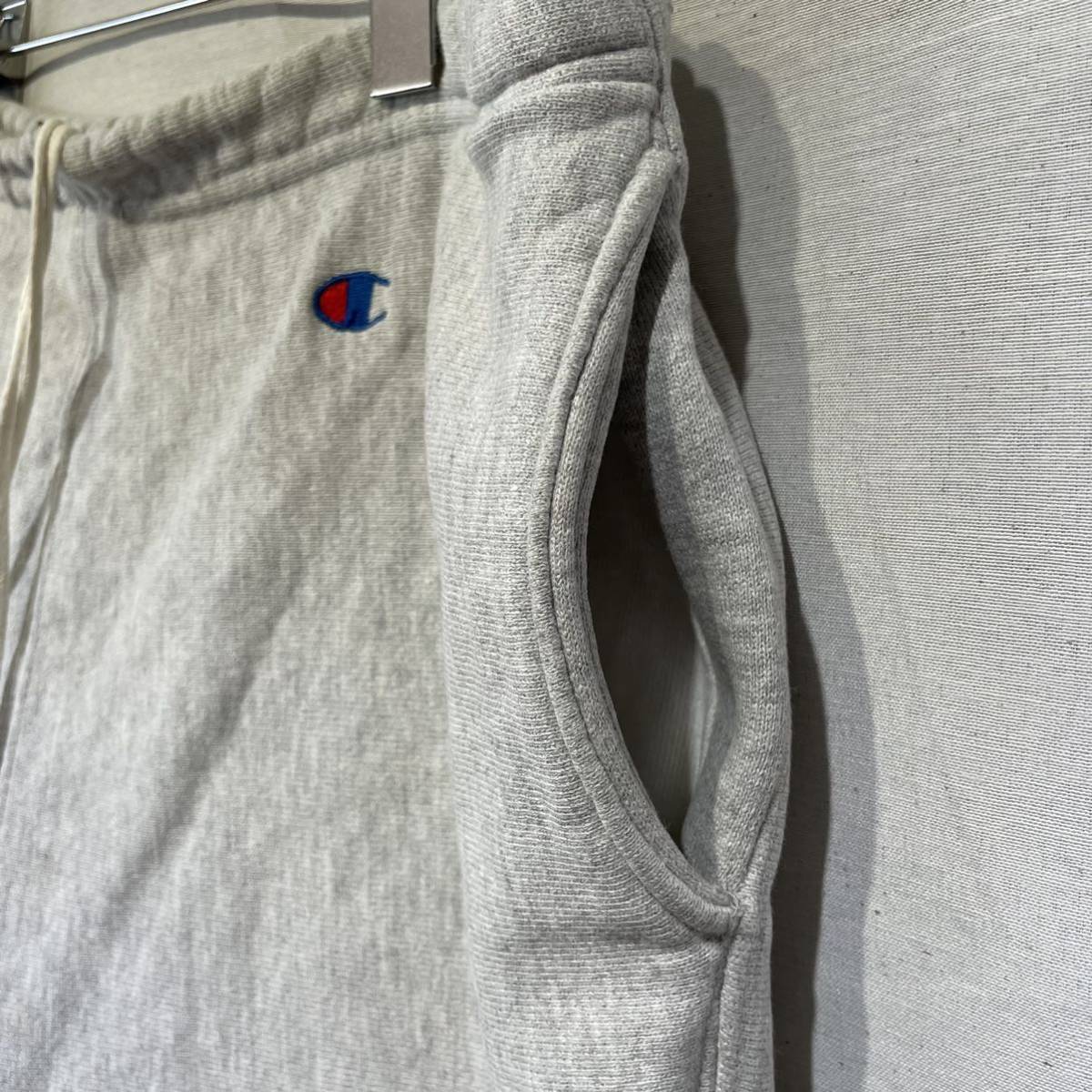 【希少】90s Champion ポケ付き L リバースウィーブ スウェット パンツ USA製 トリコ 刺繍タグ ビンテージ / 目無し NAVY  YALE 70s 80s