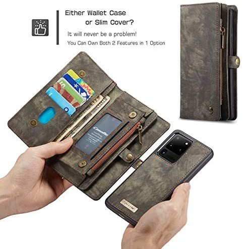 Galaxy S20 レザーケース ギャラクシー s20 ケース 6.2インチ SC-51A SCG01 手帳型 お財布付き 取り外す可能 カード収納 ブラックの画像4