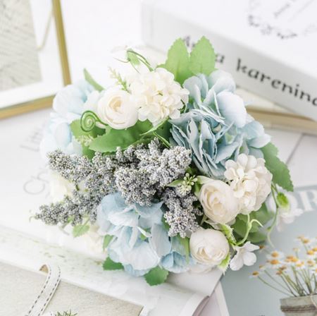  artificial flower bouquet bride .. person. fake hydrangea sill Crows Home party. equipment ornament wedding Mini bouquet 