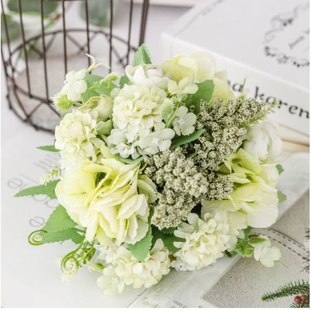  artificial flower bouquet bride .. person. fake hydrangea sill Crows Home party. equipment ornament wedding Mini bouquet 