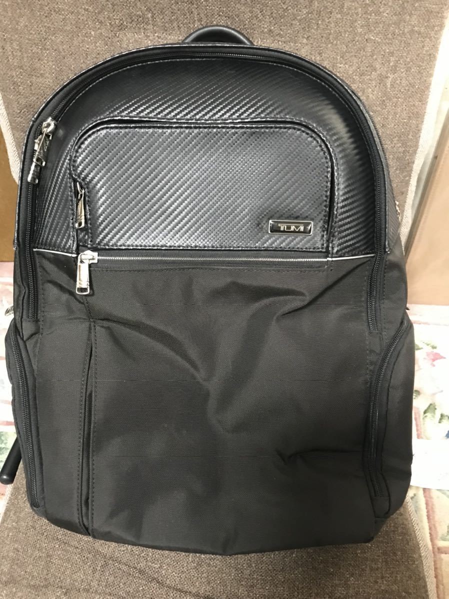 TUMI トゥミ 30380DO Collet バックパック リュック カーボンコーティング レザー 黒 ブラック BLACK かばん ビジネスバッグ　送料無料