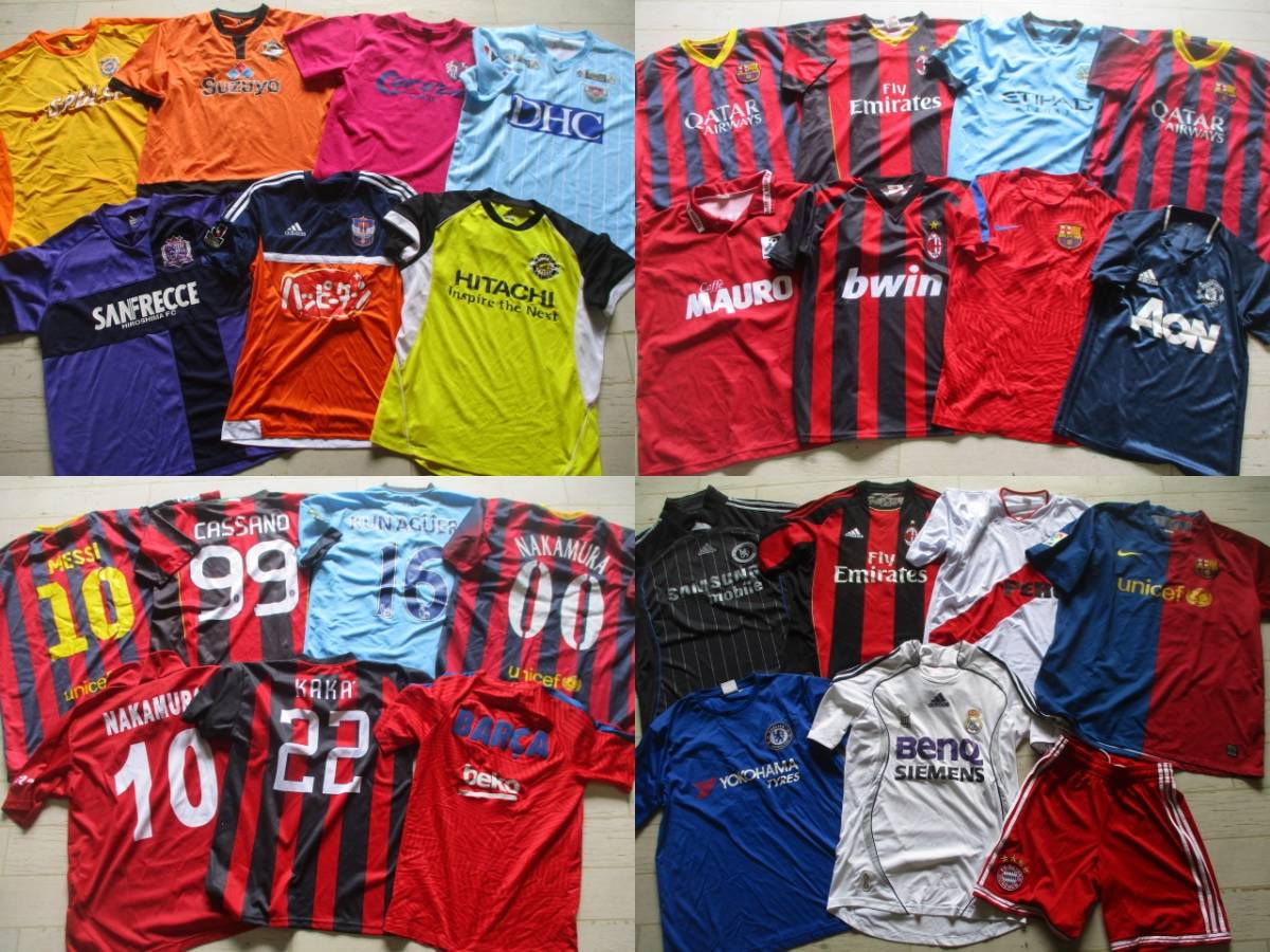 ●サッカー ユニフォーム キャップ グッズ 福袋 57点セット まとめ売り 大量セット Jリーグ 海外リーグ 日本代表●81