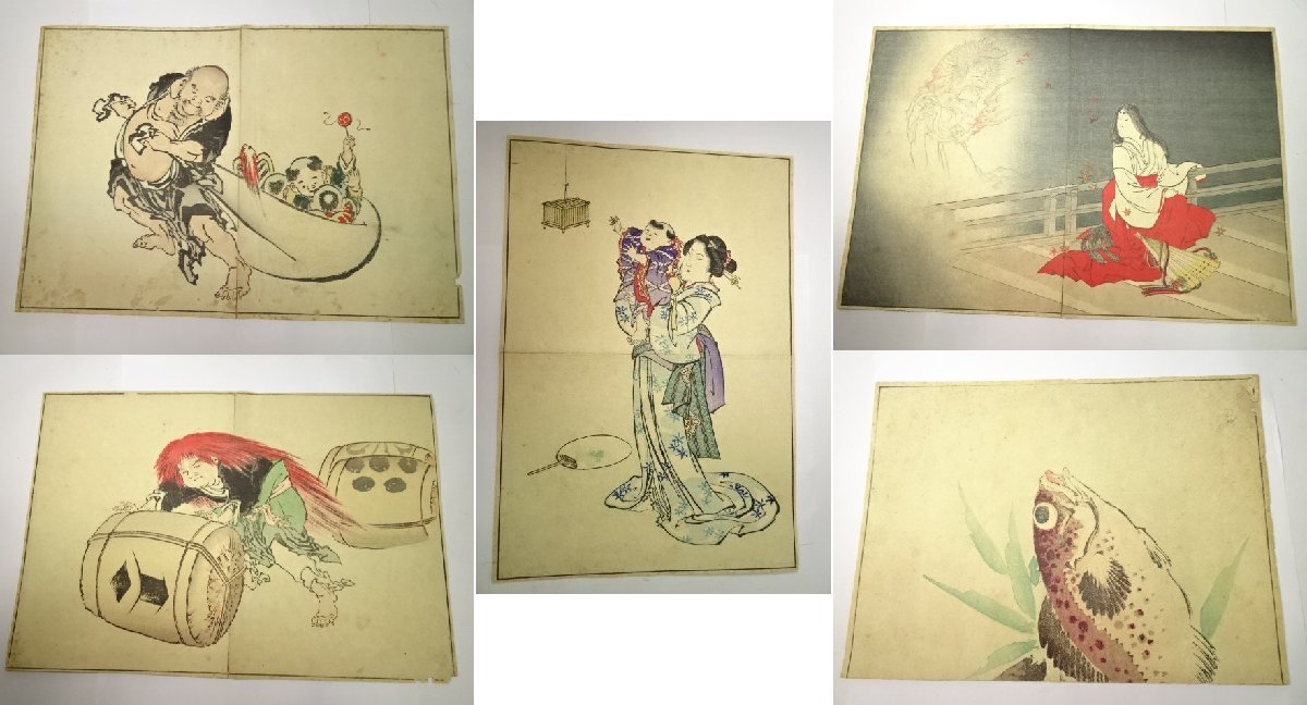 浮世絵 江戸絵 美人画 木版画 版画 本挿絵 0319U5G その他