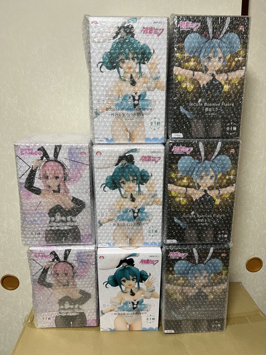 Bicute Bunnies Figure 3種 8体セット プライズフィギュア 初音ミク 白