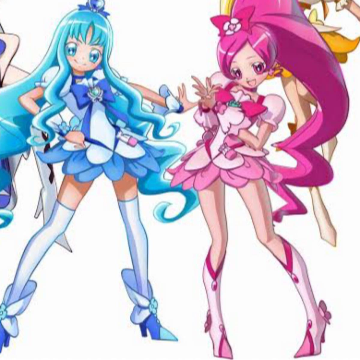 ハートキャッチプリキュア★キュアブロッサム＆キュアマリン衣装型紙